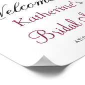 Poster SIGNE DE Fête des mariées Florale rose Bourgogne (Coin)