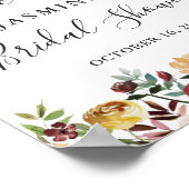 Poster SIGNE DE Fête des mariées Florale Rustique Jardin  (Coin)