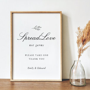 Poster SIGNE DE Fête des mariées Mariage botanique modern