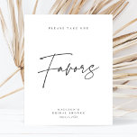 Poster Signe de Fête des mariées minimaliste élégant et c<br><div class="desc">Cette douche nuptiale chic et minimaliste privilégie le signe et propose un arrière - plan blanc classique associé à une typographie et une calligraphie gris foncé sobre mais élégante. Modifiez simplement le modèle avec vos informations et choisissez n'importe quelle option. Toutes les couleurs de ce modèle sont personnalisables, même le...</div>
