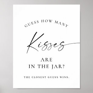 Poster Signe de Fête des mariées minimaliste simple et él