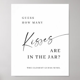 Poster Signe de Fête des mariées minimaliste simple et él