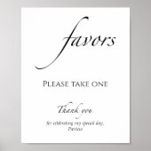 Poster Signe de Fête des mariées noir et blanc Faveurs (Devant)