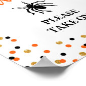 Poster SIGNE DE FÊTE D'Halloween Favorite Orange & Noir C (Coin)