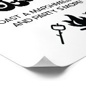 Poster Signe de fête du S'Mores Bar Marshmallow (Coin)