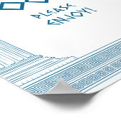 Poster Signe de fête 'Restauration s'il vous plaît' avec (Coin)