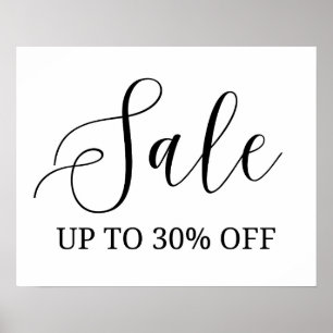 Poster Signe de fin de saison, 30% de réduction sur la ve
