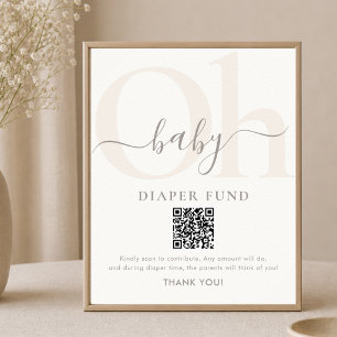 Poster Signe de fonds de couches pour une Baby Shower min