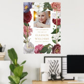 Poster Signe de funérailles de célébration de vie de phot (Bureau à domicile)