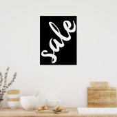 Poster Signe de grande vente, 18x24 Vente noir et blanc (Cuisine)