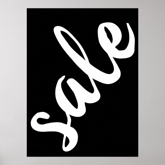 Poster Signe de grande vente, 18x24 Vente noir et blanc (Devant)