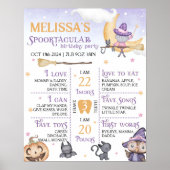 Poster Signe de jalon de la première année de la sorcière (Devant)