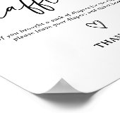 Poster Signe de jauge de Baby shower de script moderne (Coin)