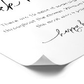 Poster SIGNE DE JEU DE CHasse Baby shower EVERLEIGH Baby  (Coin)