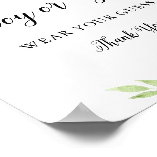 Poster SIGNE DE JEU DEVON Garçon Ou Fille Genre (Coin)