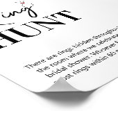 Poster Signe de jeu nuptiale de la chasse à l'anneau (Coin)