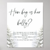 Poster Signe de jeu pour Baby Shower d'hiver : Quelle est (Devant)