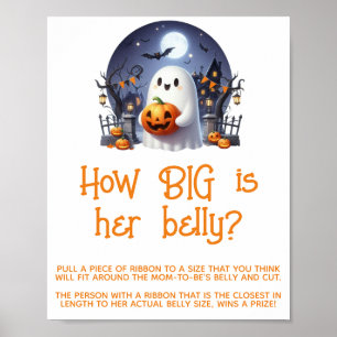 Poster Signe de jeu pour Baby Shower Little Boo Neutre -