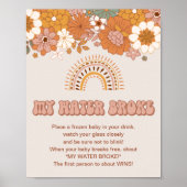 Poster SIGNE DE JEU super Baby shower My Water Broke (Devant)