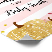 POSTER SIGNE DE LA BANQUE DE BABY SHOWER CITROUILLE (Coin)