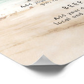 Poster signe de la barre de mariage de palmes tropicaux (Coin)