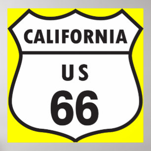 Poster Signe de la Californie USA 66