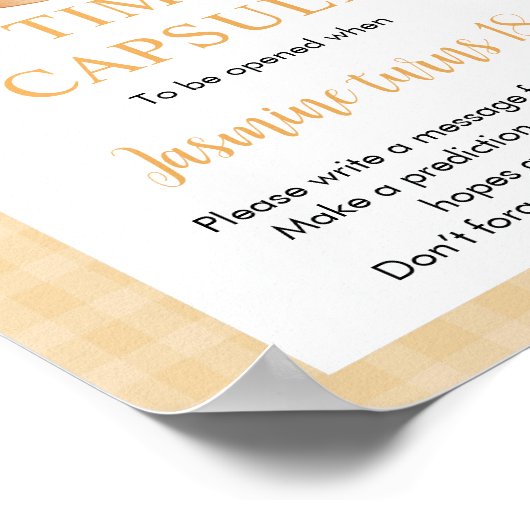 Poster Signe de la capsule d'anniversaire d'un petit dump (Coin)