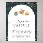 Poster Signe de la capsule de temps spatial | Anniversair (Devant)