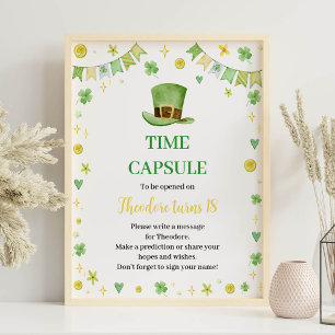 Poster Signe de la capsule horaire de Saint Patrick Lucky