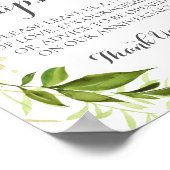 Poster Signe de la Capsule Mariage de la feuille verte, R (Coin)