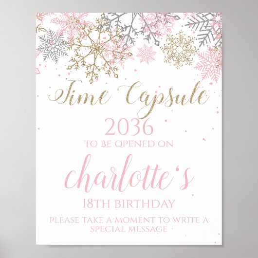Poster Signe de la capsule temporelle de Winter ONEderlan (Devant)