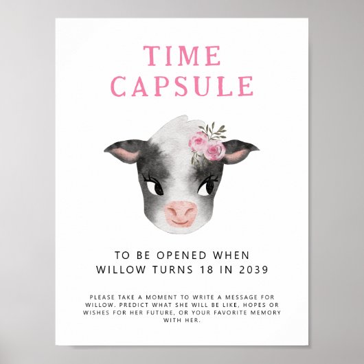 Poster Signe de la capsule temporelle | Fête d'anniversai (Devant)