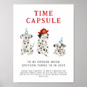 Poster Signe de la capsule temporelle | Fête d'anniversai (Devant)