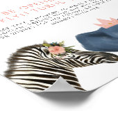 Poster Signe de la capsule temporelle | Pink Safari fête  (Coin)