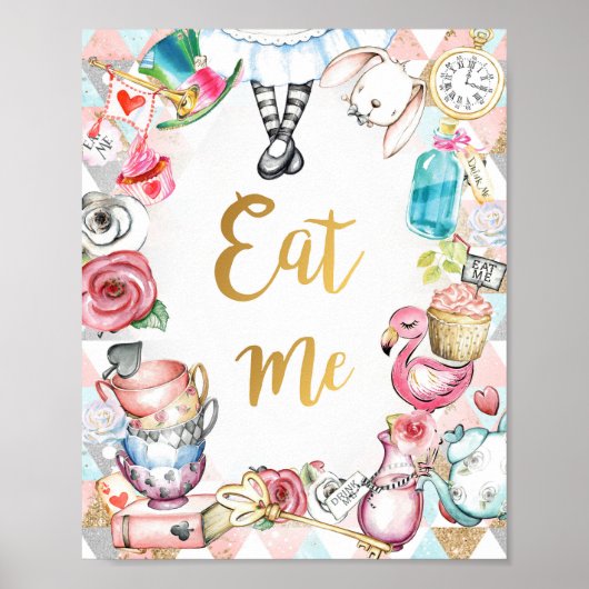 Poster Signe de la fête Alice au pays des merveilles, Man (Devant)