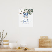 Poster Signe de la fête alimentaire Bow hiver Chinoiserie (Cuisine)