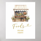 Poster Signe de la fête alimentaire de marché (Devant)