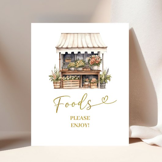 Poster Signe de la fête alimentaire de marché