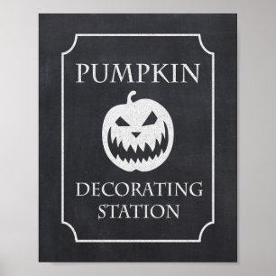 Poster SIGNE DE LA FÊTE D'Halloween citrouille