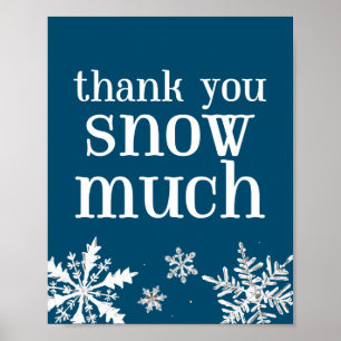 Poster SIGNE DE LA FÊTE Merci Snow Much Snowflake