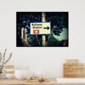 POSTER SIGNE DE LA GARE (Cuisine)