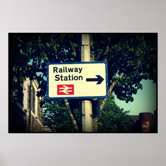 POSTER SIGNE DE LA GARE (Devant)