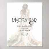 Poster SIGNE DE LA Mariage Mariée Gown Mimosa Bar (Devant)