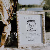 Poster Signe de la partie de Baby shower du jeu de devis 