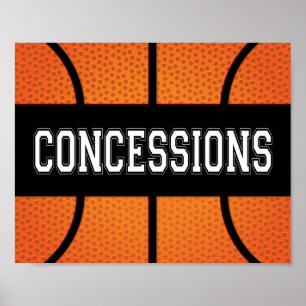 Poster Signe de la partie de basket-ball CONCESSIONS