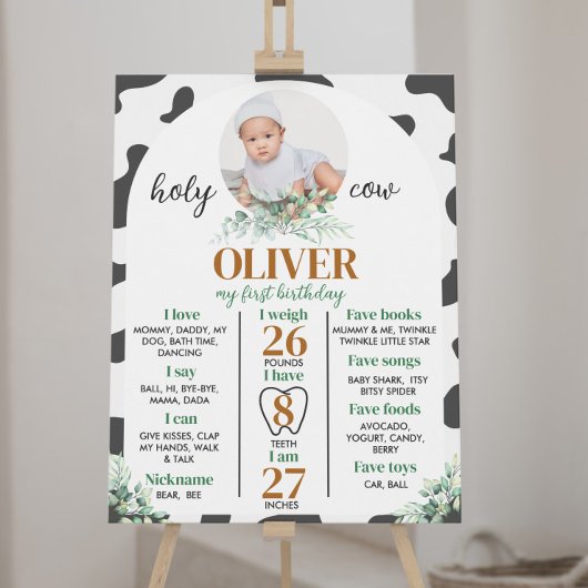 POSTER SIGNE DE LA PREMIÈRE ANNIVERSAIRE DE LA VACHE