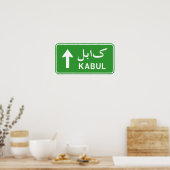 Poster SIGNE DE LA ROUTE DE Kaboul EN Afghanistan (Cuisine)