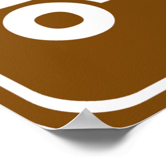 POSTER SIGNE DE LA ROUTE DU CAMPING RV (Coin)