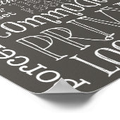 Poster Signe de la salle de bain gris Brown (Coin)