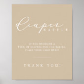 Poster SIGNE DE LA STATION DE RECHANGE DE Baby shower Min (Devant)